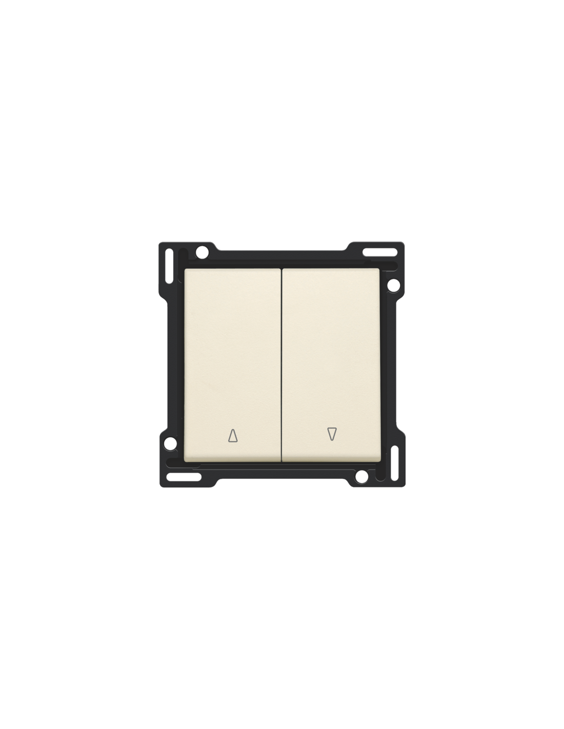Set de finition pour bouton-poussoir double pour volets, couleur cream