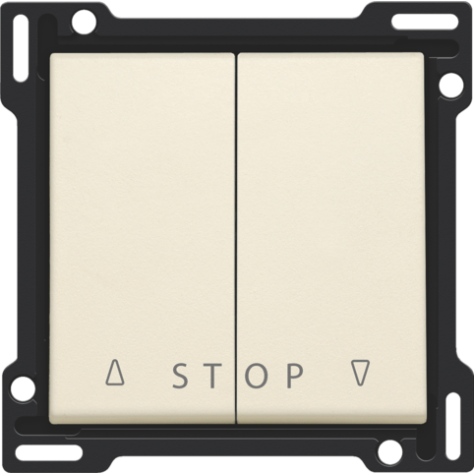 Set de finition pour bouton-poussoir double pour volets pour commandes électroniques, couleur cream