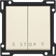 Set de finition pour bouton-poussoir double pour volets pour commandes électroniques, couleur cream