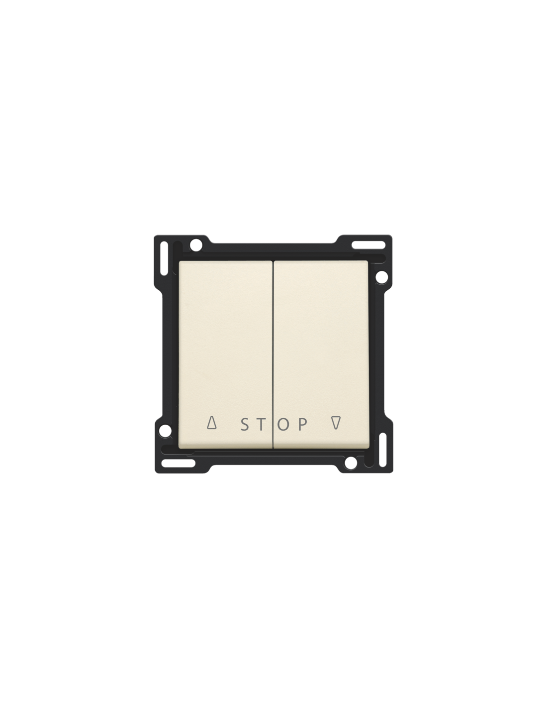 Set de finition pour bouton-poussoir double pour volets pour commandes électroniques, couleur cream