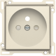Set de finition pour prise de courant avec broche de terre et obturateurs de protection, profondeur d’encastrement de 28,5 mm, couleur cream