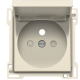 Set de finition pour prise de courant avec clapet, broche de terre et obturateurs de protection, profondeur d’encastrement de 28,5 mm, couleur cream