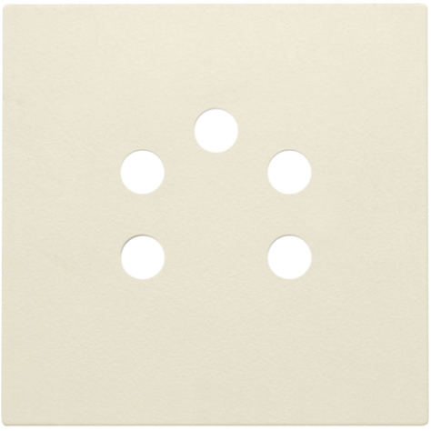 Set de finition pour prise téléphonique à cinq pôles, couleur cream