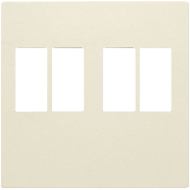Set de finition pour prise double pour haut-parleur, couleur cream