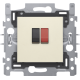 Prise simple pour haut-parleur, socle et set de finition, couleur cream
