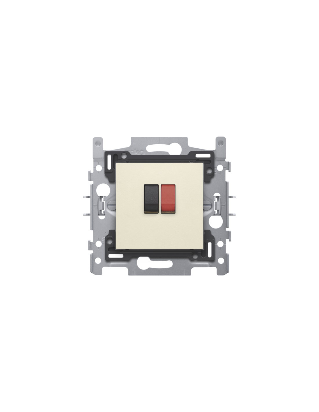 Prise simple pour haut-parleur, socle et set de finition, couleur cream