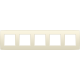 Plaque de recouvrement quintuple, entraxe de 71 mm, couleur Niko Original cream