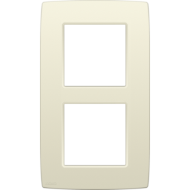 Plaque de recouvrement double, entraxe de 60 mm, verticale, couleur Niko Original cream