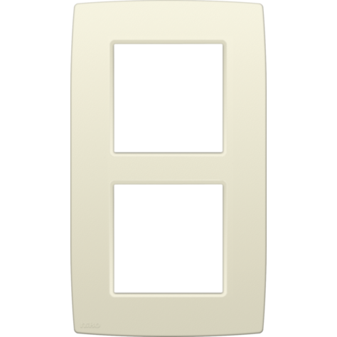Plaque de recouvrement double, entraxe de 60 mm, verticale, couleur Niko Original cream