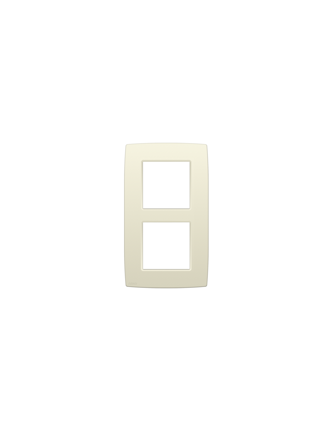 Plaque de recouvrement double, entraxe de 60 mm, verticale, couleur Niko Original cream