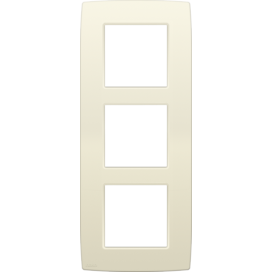 Plaque de recouvrement triple, entraxe de 60 mm, verticale, couleur Niko Original cream