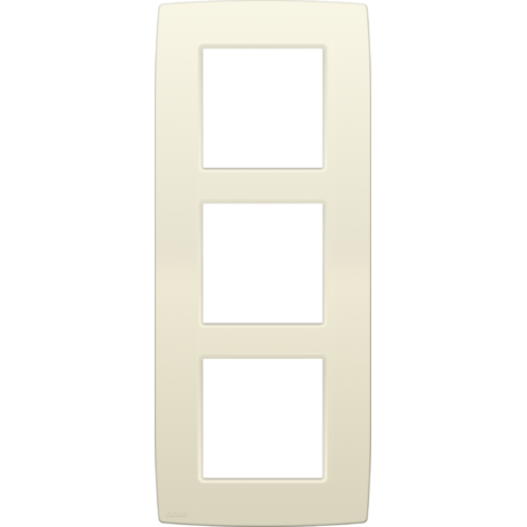 Plaque de recouvrement triple, entraxe de 60 mm, verticale, couleur Niko Original cream
