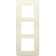 Plaque de recouvrement triple, entraxe de 60 mm, verticale, couleur Niko Original cream