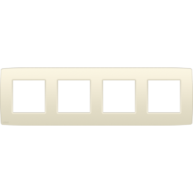 Plaque de recouvrement quadruple, entraxe de 71 mm, couleur Niko Original cream