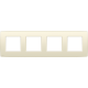 Plaque de recouvrement quadruple, entraxe de 71 mm, couleur Niko Original cream