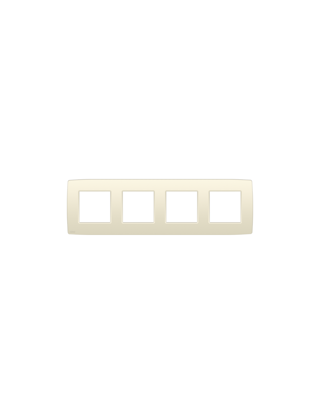 Plaque de recouvrement quadruple, entraxe de 71 mm, couleur Niko Original cream