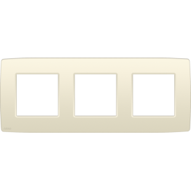 Plaque de recouvrement triple, entraxe de 71 mm, couleur Niko Original cream