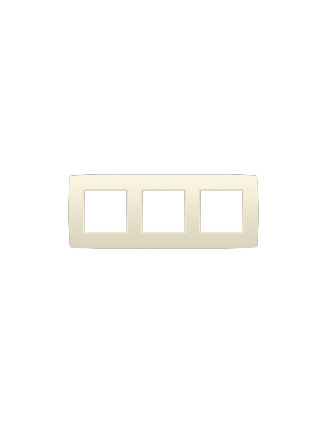 Plaque de recouvrement triple, entraxe de 71 mm, couleur Niko Original cream