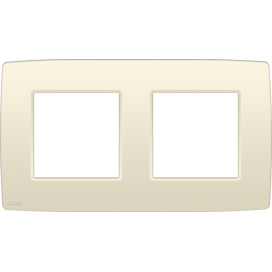 Plaque de recouvrement double avec un entraxe de 71 mm, couleur Niko Original cream
