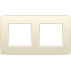 Plaque de recouvrement double avec un entraxe de 71 mm, couleur Niko Original cream