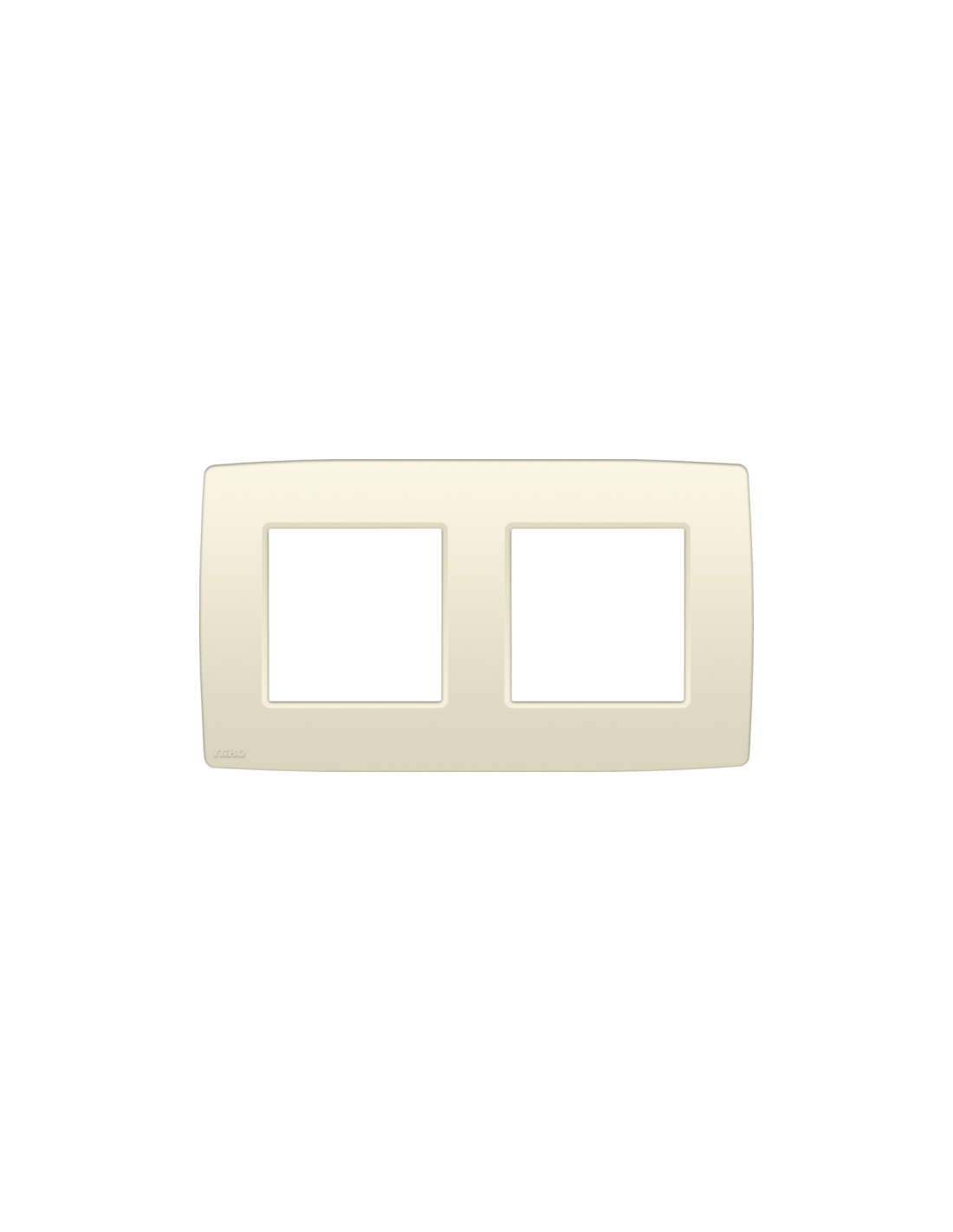 Plaque de recouvrement double avec un entraxe de 71 mm, couleur Niko Original cream