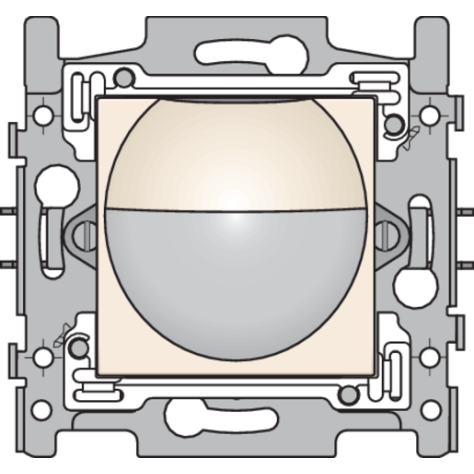 Détecteur de mouvement 180° avec contact de commutation 10 A, 230 V, 8 m, Cream