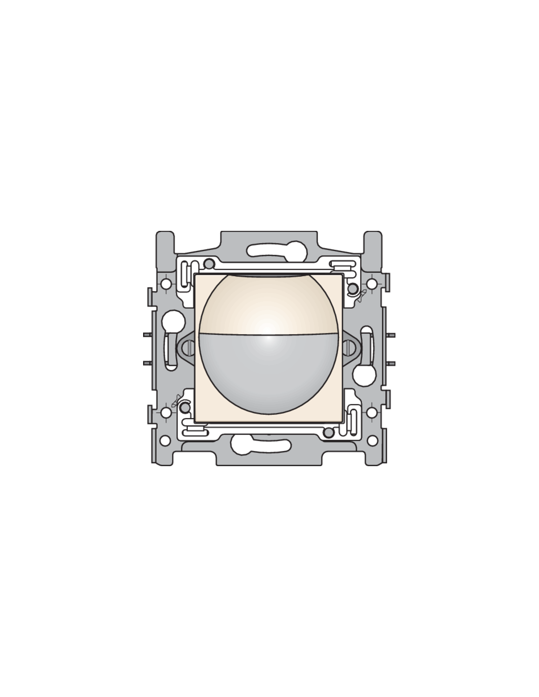 Détecteur de mouvement 180° avec contact de commutation 10 A, 230 V, 8 m, Cream