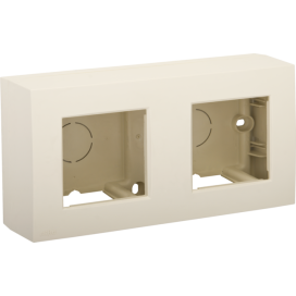 Kit de montage en saillie double pour deux fonctions encastrées, couleur cream