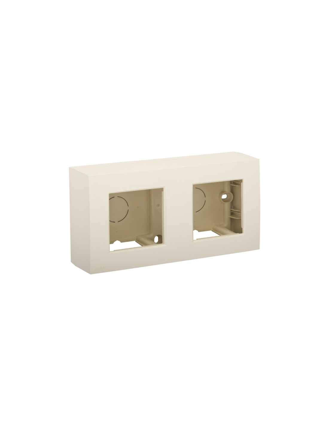 Kit de montage en saillie double pour deux fonctions encastrées, couleur cream