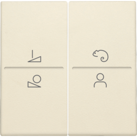 Set de finition pour un interrupteur ou un bouton-poussoir sans fil avec 4 boutons de commande et une commande de LED, couleur cream