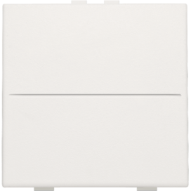 Touche simple pour interrupteur sans fil ou bouton-poussoir à deux boutons de commande, couleur white