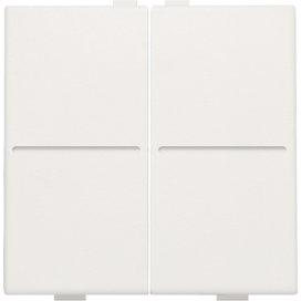 Touche double pour interrupteur sans fil ou bouton-poussoir à 4 boutons de commande, couleur white