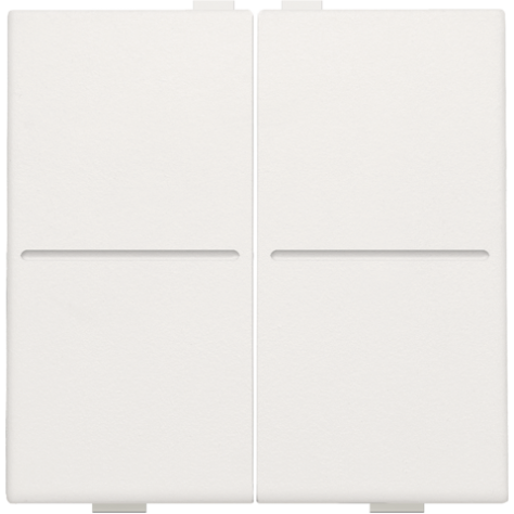 Touche double pour interrupteur sans fil ou bouton-poussoir à 4 boutons de commande, couleur white