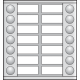 Module d'extension avec 14 sonnettes en deux rangées pour poste extérieur en saillie 20 mm