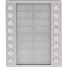 Module d'extension avec 16 sonnettes en deux rangées pour poste extérieur en saillie 20 mm