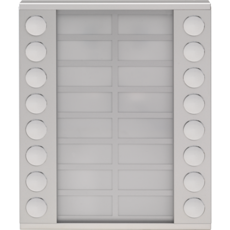 Module d'extension avec 16 sonnettes en deux rangées pour poste extérieur en saillie 20 mm