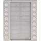 Module d'extension avec 16 sonnettes en deux rangées pour poste extérieur en saillie 20 mm