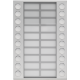 Module d'extension avec 20 sonnettes en deux rangées pour poste extérieur en saillie 20 mm