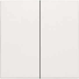 Set de finition pour interrupteur électronique double ou bouton-poussoir, couleur white