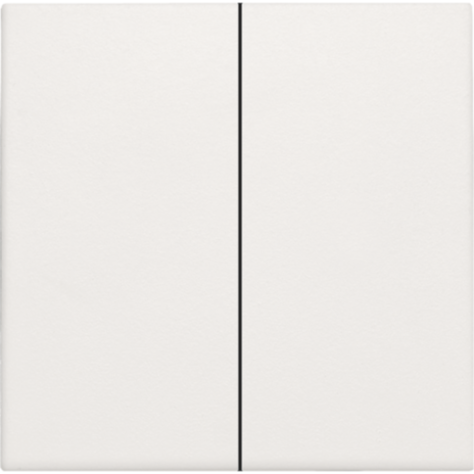 Set de finition pour interrupteur électronique double ou bouton-poussoir, couleur white