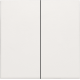 Set de finition pour interrupteur électronique double ou bouton-poussoir, couleur white
