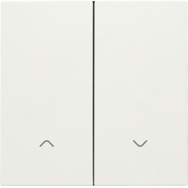 Set de finition pour interrupteur pour volets électronique double, couleur white