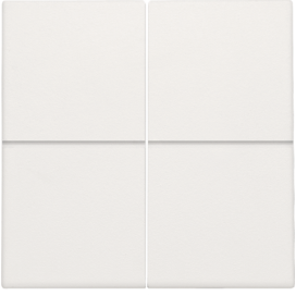 Set de finition pour interrupteur électronique ou bouton-poussoir quadruple, couleur white