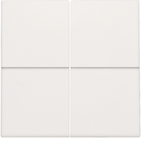 Set de finition pour interrupteur électronique ou bouton-poussoir quadruple, couleur white