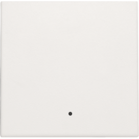 Set de finition avec lentille pour interrupteur électronique ou bouton-poussoir simple, couleur white