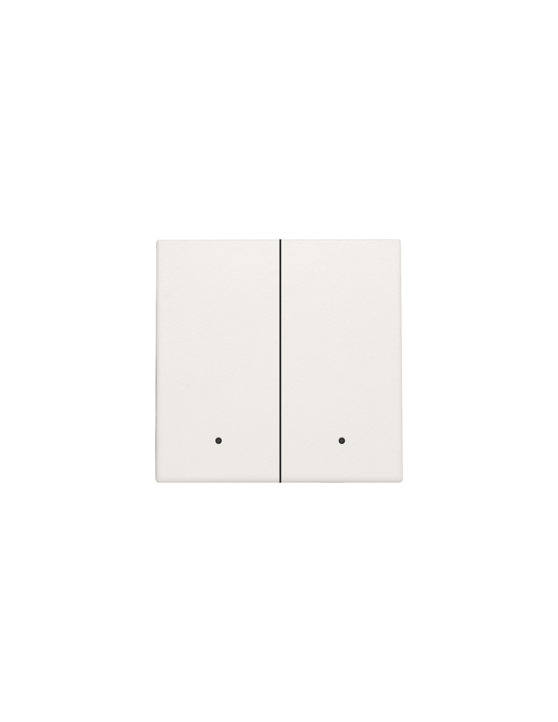 Set de finition avec lentille pour interrupteur électronique double ou bouton-poussoir, couleur white
