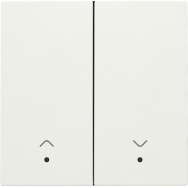 Set de finition avec lentille pour interrupteur pour volets électroniques double, couleur white