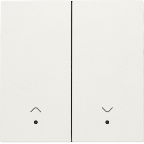 Set de finition avec lentille pour interrupteur pour volets électroniques double, couleur white