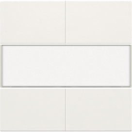 Set de finition avec porte-étiquette pour bouton-poussoir quadruple, libre de potentiel, 24 V, couleur white