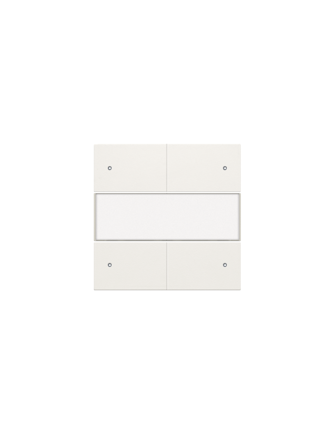 Set de finition avec porte-étiquette et LED pour bouton-poussoir quadruple, libre de potentiel, 24 V, couleur white
